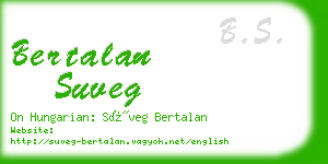 bertalan suveg business card